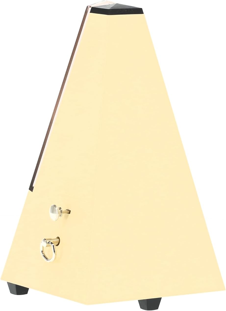 Wittner Metronom 817K Kunststoffgehäuse mit Glocke Taktell Pyramidenform elfenbein, elfenbein