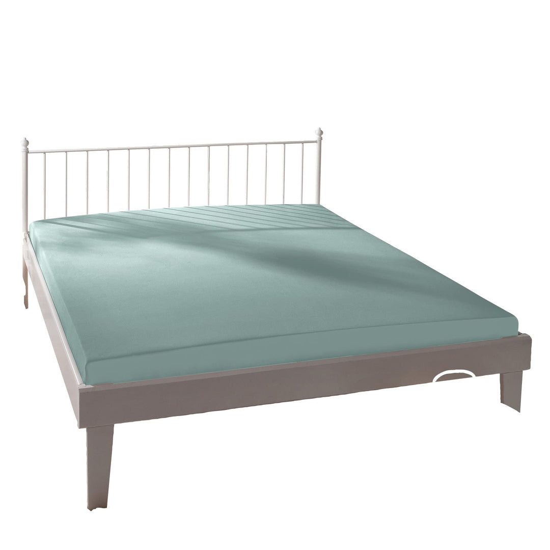 Bassetti Spannbettlaken Uni 565 Salvia Baumwolle/Elastan, Masse: 90cm x 190cm, 100cm x 220cm, 931407
