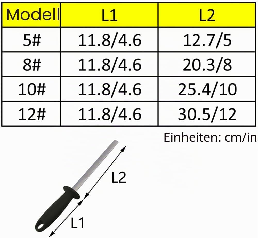 5 Zoll Hufmesserschärfer mit ABS-Griff, diamantbeschichteter Pferderaspelschneider für Ranches, Küch