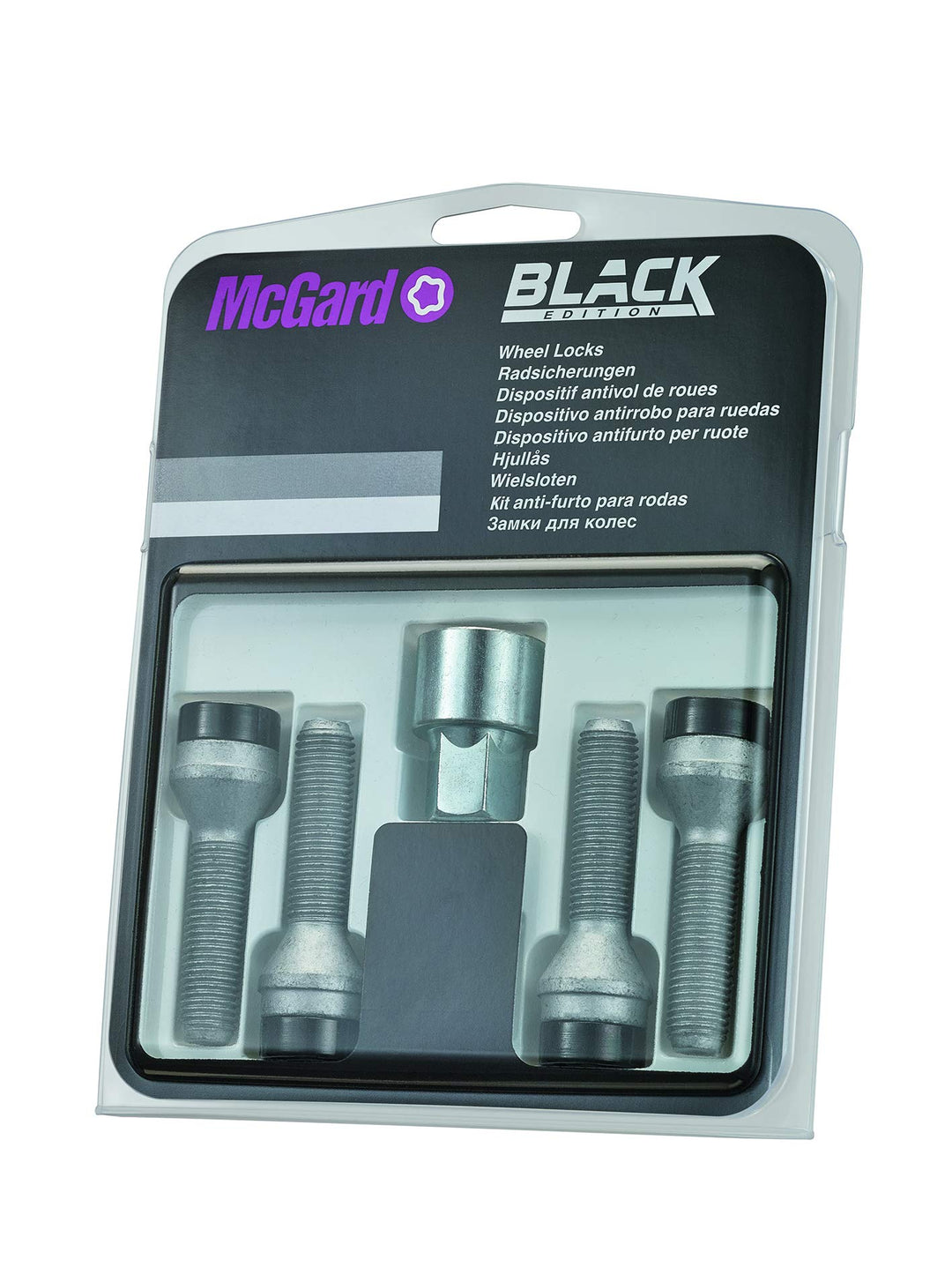 McGard 27230 SUB Radsicherungen schwarz M14 x 1,25 konisch 38,0 mm Länge SW17