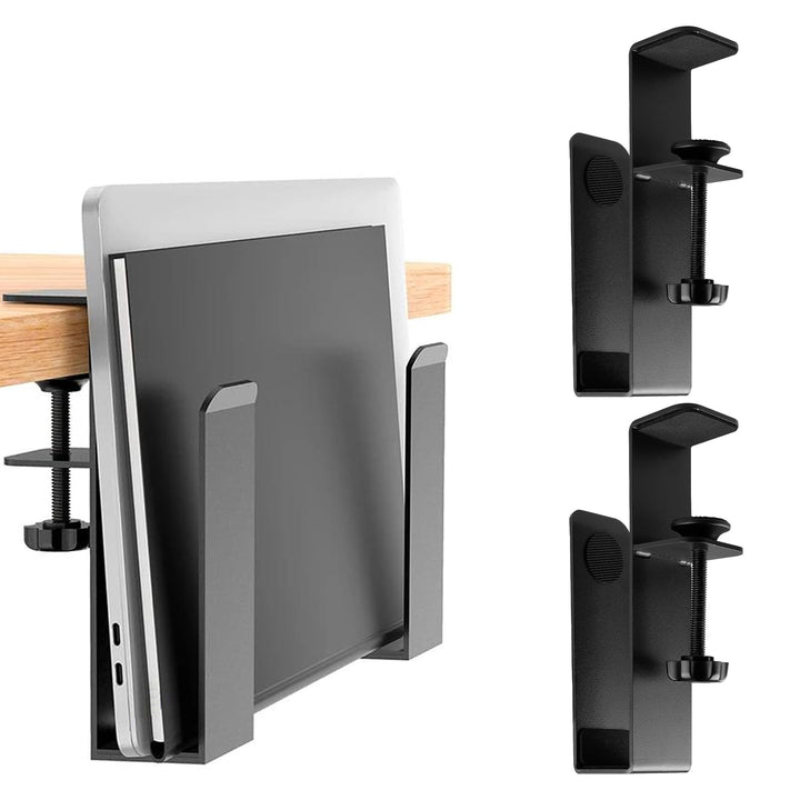 BAIFULAI Verstellbare Schreibtischseitenlaptop-Halterung, Laptop Ständer Vertikal, Metall Laptop Wan