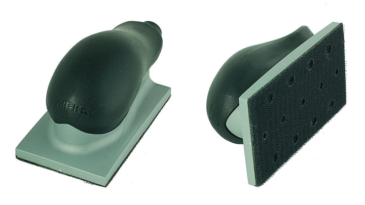Mirka Handblock-Set Schleifklotz mit Absaugung 70x125mm, Klett, inkl. 3 Abranet Netz-Schleifstreifen