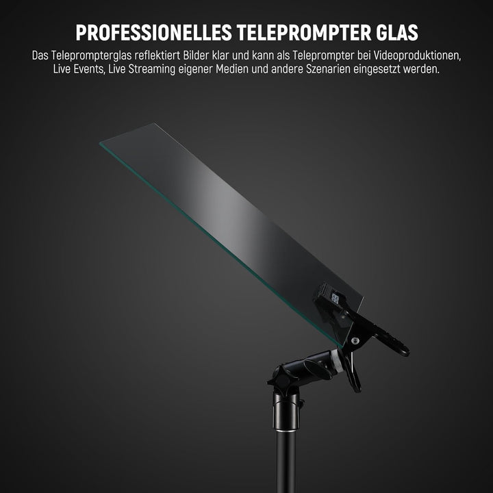 NEEWER 14" Strahlenteiler Beam Splitter für Teleprompter DIY, 9,9" x9,9 x0,08/25,2x25,2x0,2cm 30T/70