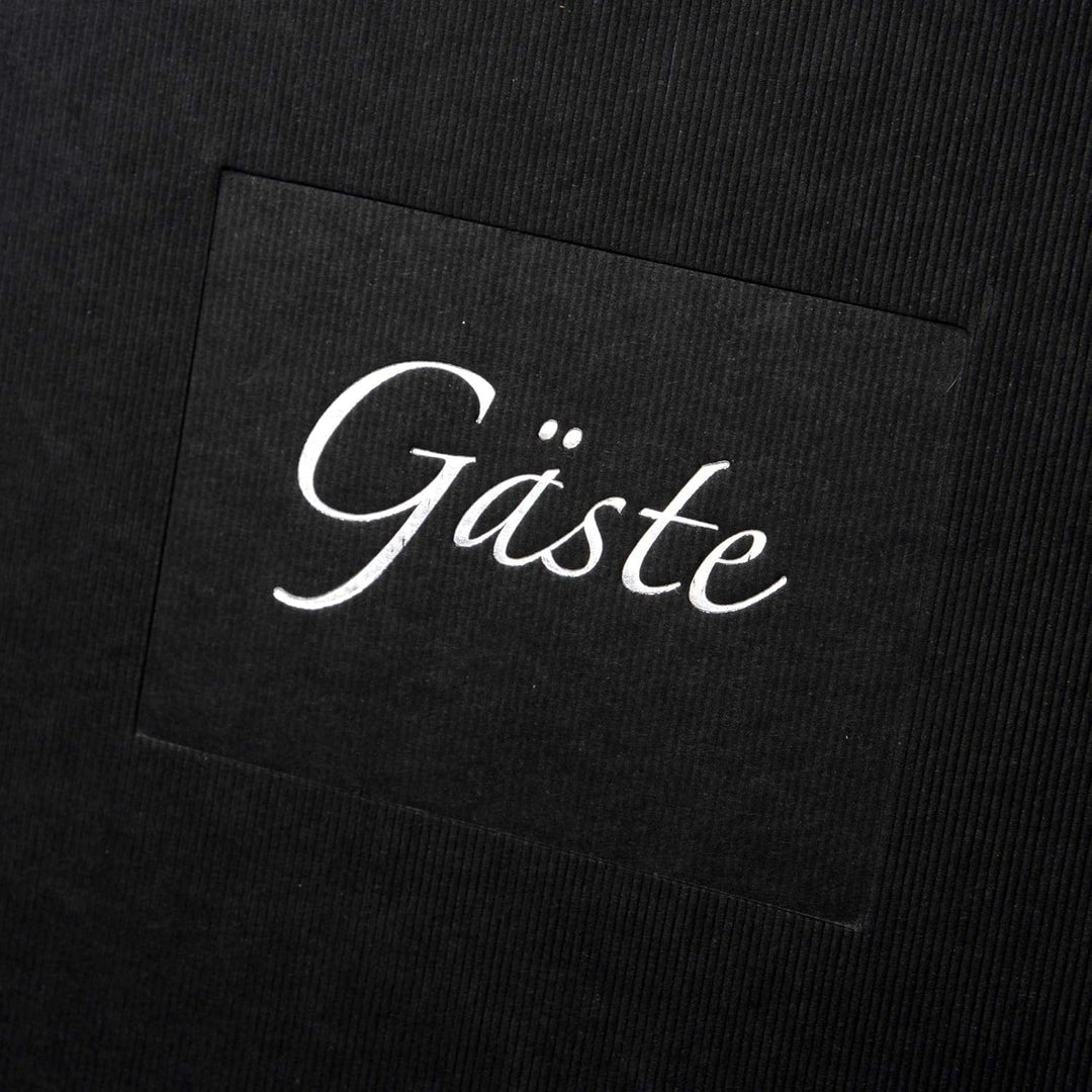 goldbuch 48045 Gästebuch mit Lesezeichen Seda, 23 x 25 cm, Hochzeitsgästebuch mit 176 weisse Blankos