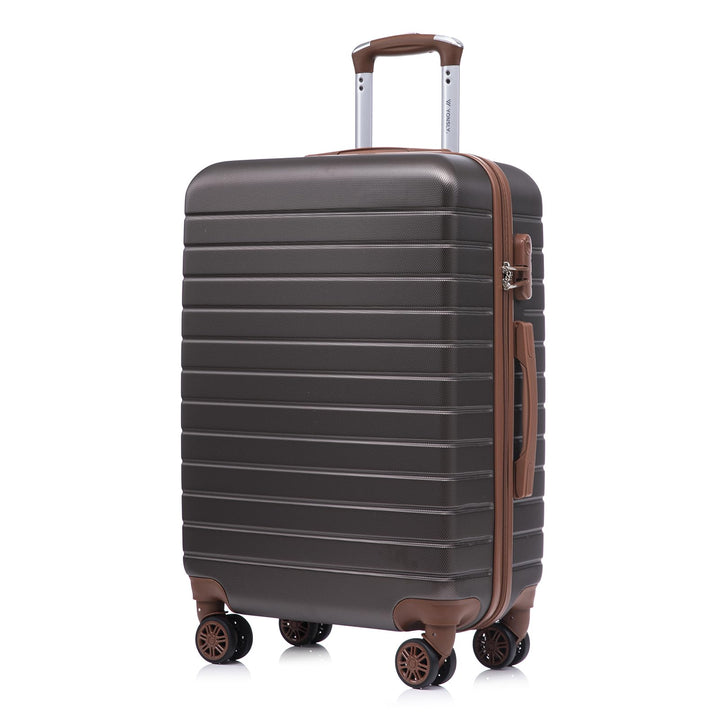 Reisekoffer Trolley Rollkoffer Handgepäck Set, Hartschalenreisekoffer Koffer Suitcase mit 4 Rollen 3