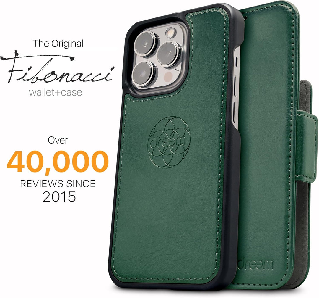 Dreem Fibonacci iPhone 14 Brieftaschen-Etui / 2-in-1 stossfestes Etui und abnehmbares Folio aus vega