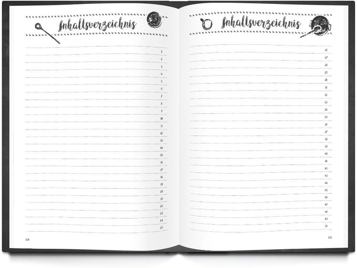 Logbuch-Verlag Notizbücher für die Küche SET - 2 leere Rezeptbücher zum Selber Schreiben DIN A4 + A5