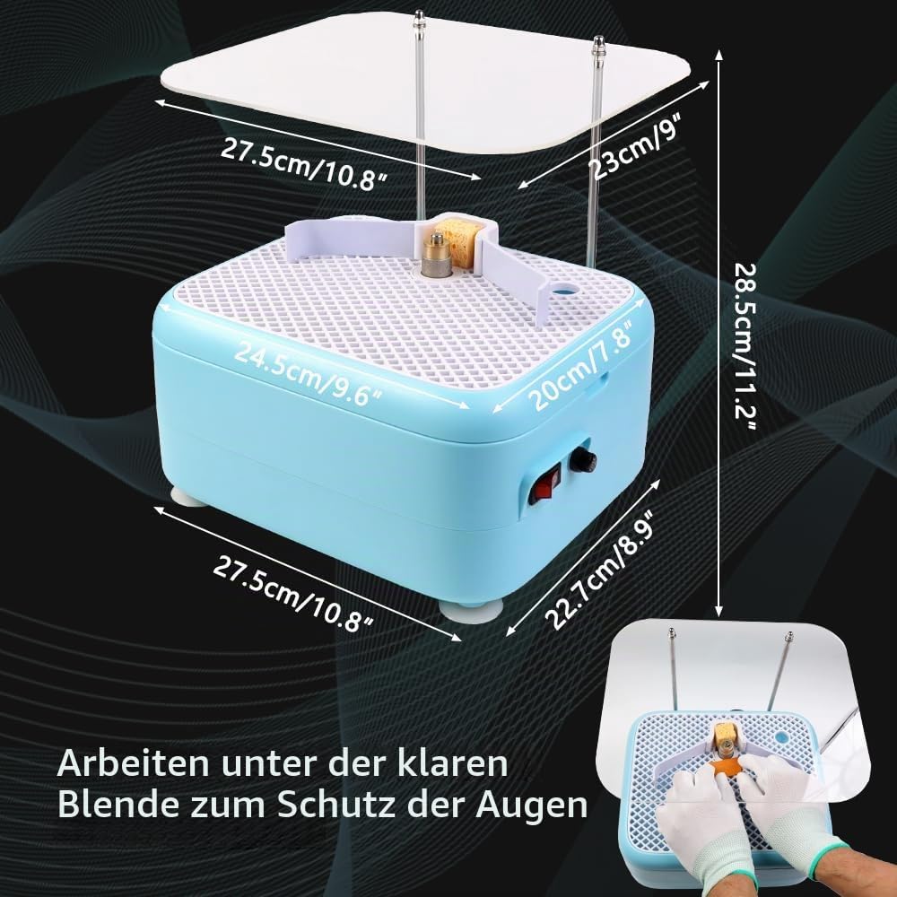 Mühle aus geflecktem Glas, Keramik und anderen Materialien, Mini-Mahlwerkzeuge-Set für Heimwerker, B
