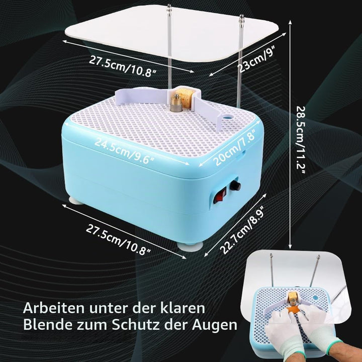 Mühle aus geflecktem Glas, Keramik und anderen Materialien, Mini-Mahlwerkzeuge-Set für Heimwerker, B