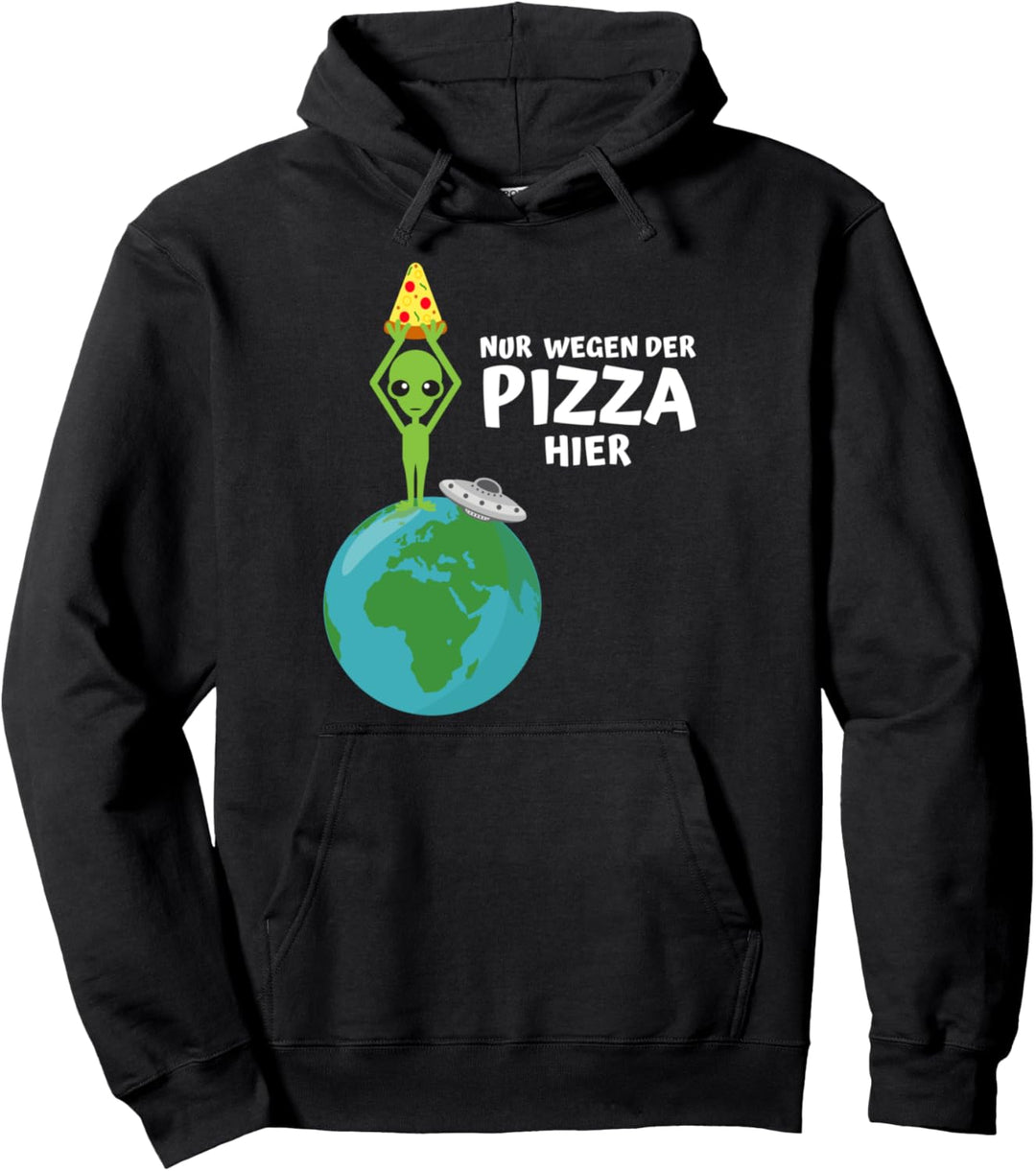 Cooles Ausserirdischer Pizza Ufo Erde Alien Hoodie Pullover Hoodie