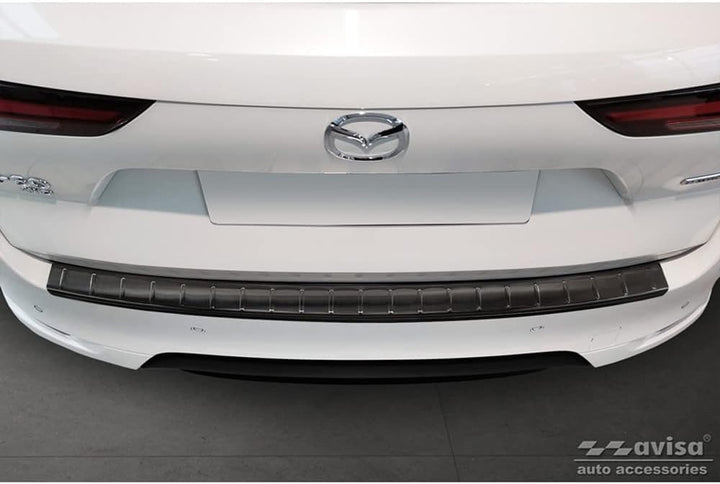 Avisa Schwarz Edelstahl Heckstossstangenschutz kompatibel mit Mazda CX-60 2022- 'Ribs'