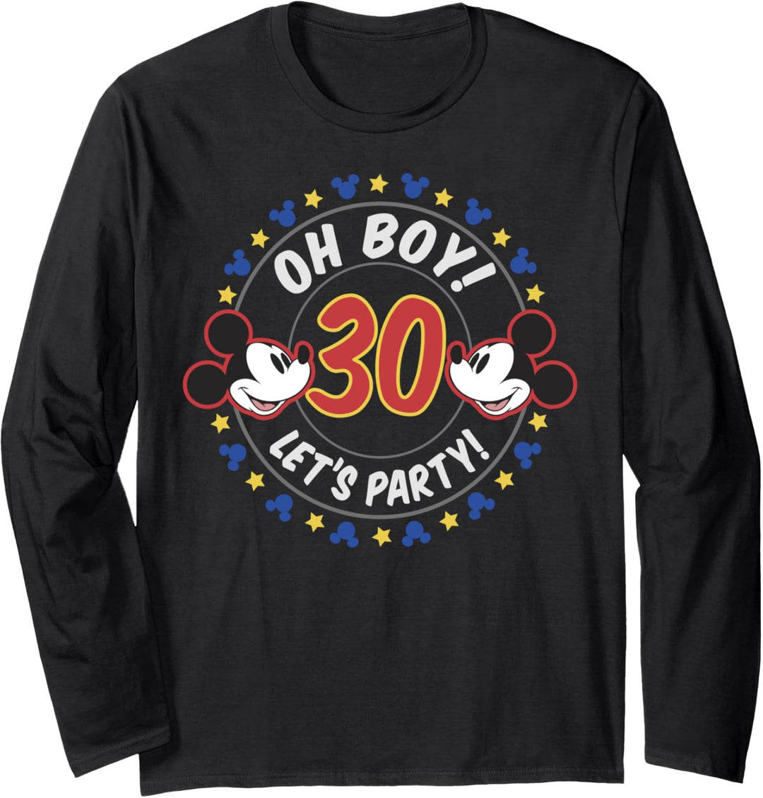 Disney Mickey & Friends 30 Year Old Let's Party Langarmshirt