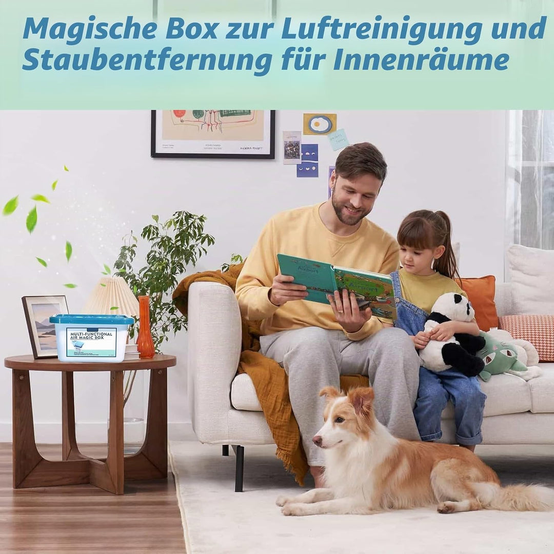 2 Stück Multifunctional Air Magic Box, Indoor Luftreinigung Staub Entfernung Magic Box, Langanhalten