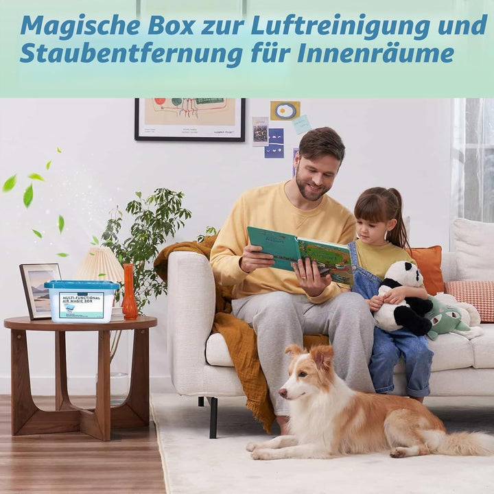 2 Stück Multifunctional Air Magic Box, Indoor Luftreinigung Staub Entfernung Magic Box, Langanhalten