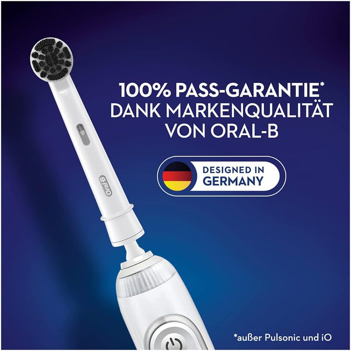 Oral-B Pure Clean Aufsteckbürsten für elektrische Zahnbürste, 3 Stück, mit Aktivkohle-Borsten, Zahnb