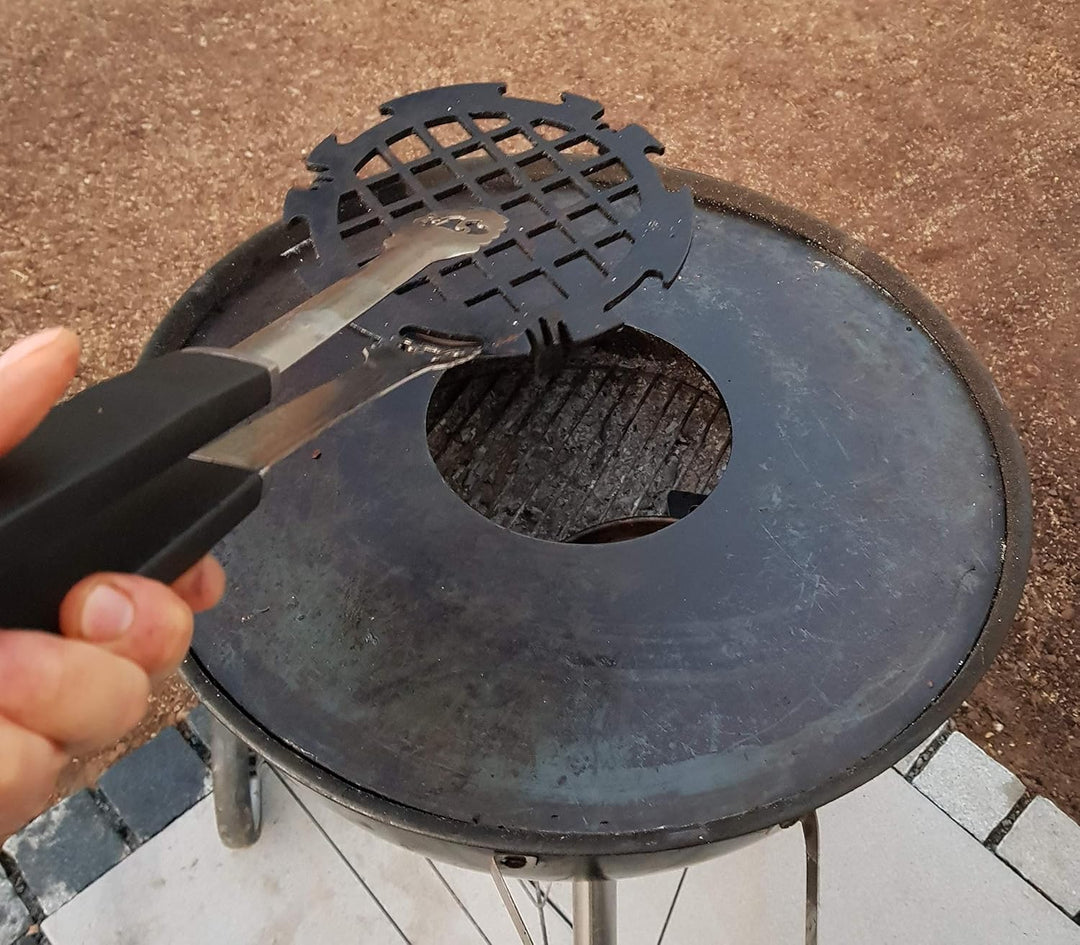 6mm Feuerplatte | Plancha | Grillplatte für 57 cm Kugelgrill + Branding Grillrost