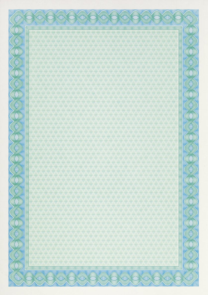 DECAdry Premium-Zertifikatblätter Wasserzeichen 115 g/m² A4 70 Blatt türkis-blau 1 blau, 1 blau