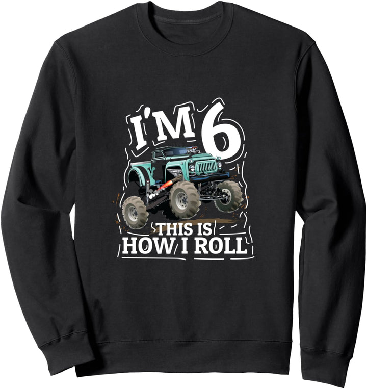 Ich bin 6, so rolle ich. Lustiges Radfahrer Fun Sweatshirt