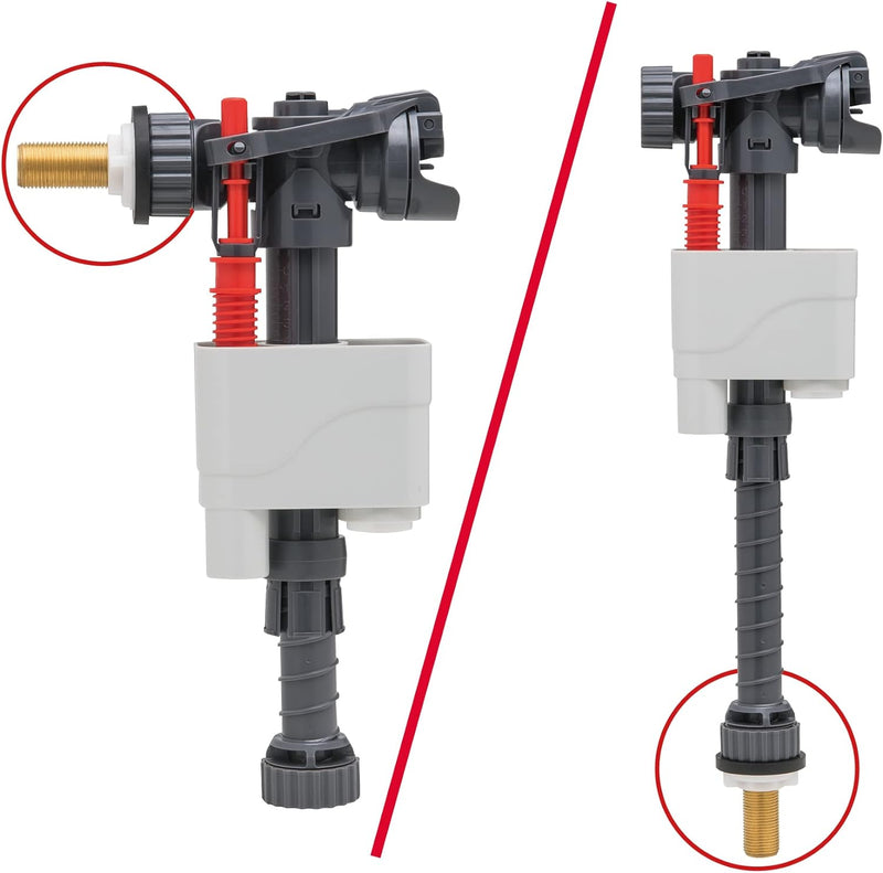 Wirquin 10722514 – Komplettset mit Doppelspülung, MW2-Mechanismus und Schwimmerventil Doblo