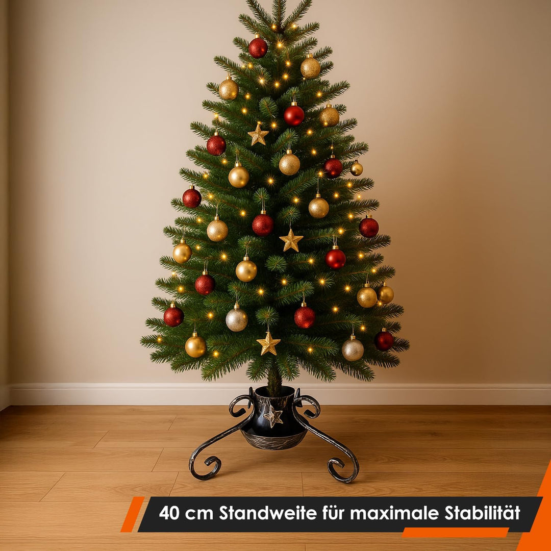 Alma Christbaumständer Weihnachtsbaum Ständer - 40x40x20 cm - Weihnachtsbaumständer mit Wassertank -