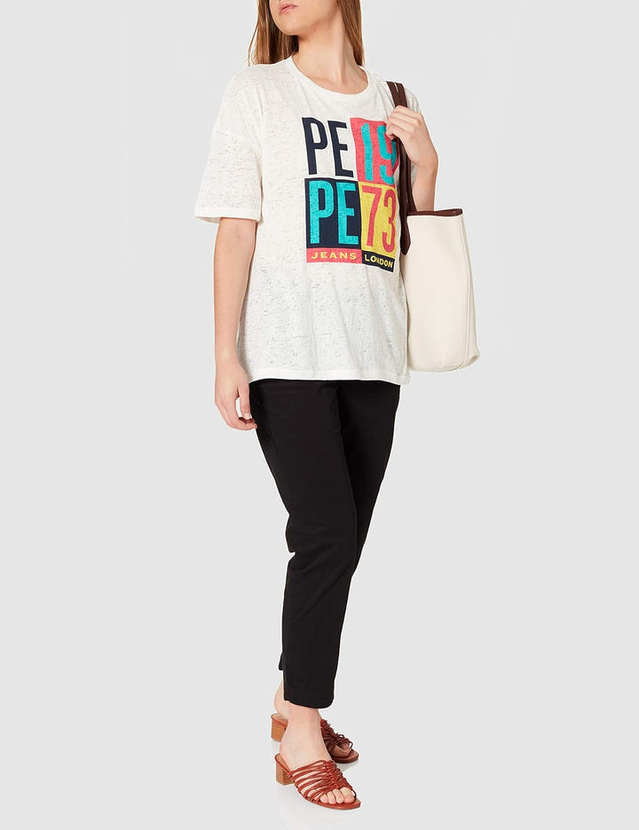 Pepe Jeans Damen DITA T-Shirt, 803off weiss, XS