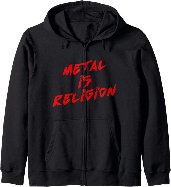 Metal Is Religion Heavy Metal Pentagramm Musik Kapuzenjacke