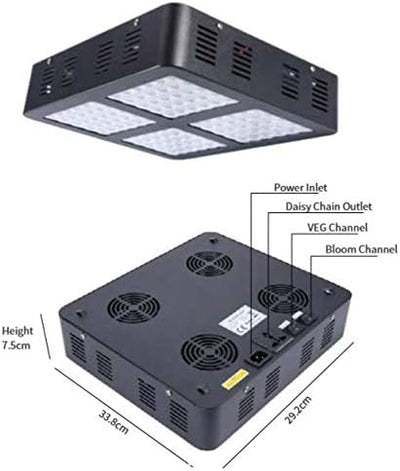 Growzelt Komplettset Pro 600 W dimmbar NDL 120x120x200cm VSG AKF Growzelt 100x100x200 LED, 100x100x2