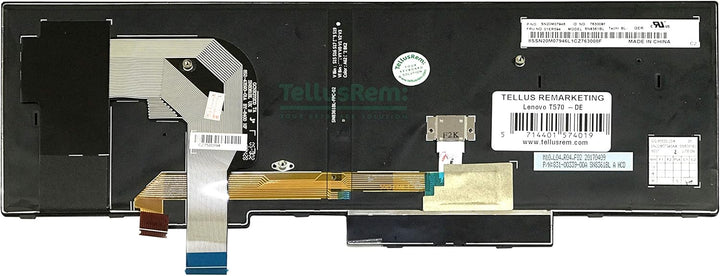 TellusRem ersatztastatur Deutsche Hintergrundbeleuchtung für Lenovo Thinkpad T570 T580 P51s P52s Bac