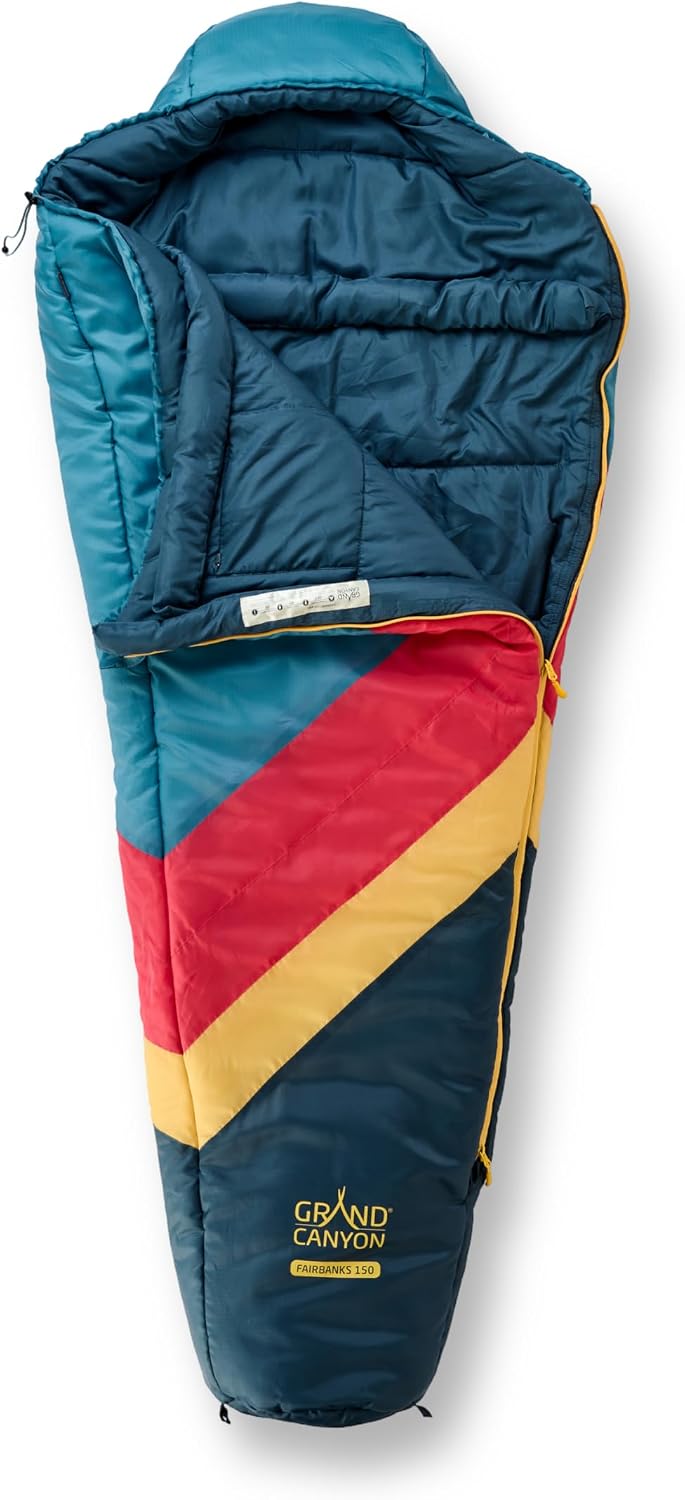 GRAND CANYON Schlafsack Fairbanks 150 Kids Kinderschlafsack – Warmer Mumien-Schlafsack mit wasserdic