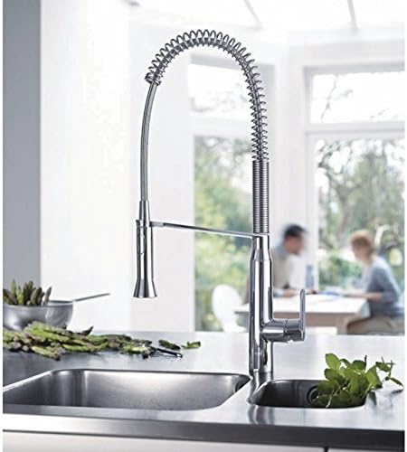 GROHE K7 Küchenarmatur (hoher Auslauf, Profibrause) 32950000 Chrom Chrom Rundes Design, Chrom Chrom
