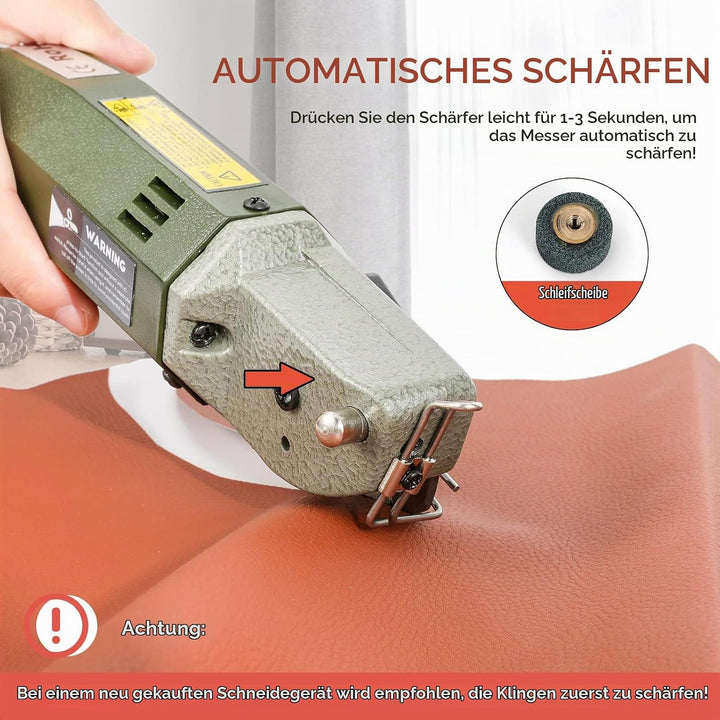 CGOLDENWALL YJ-50 Elektrischer Industrieller Stoffschneider丨Klingengrösse: 50 mm丨Maximale Schnittdic