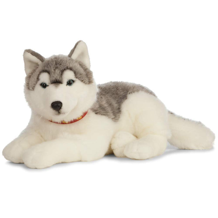 Living Nature Soft Toy - Grosses Stofftier Husky , grau und weiss (60cm) Husky (60cm), Husky (60cm)