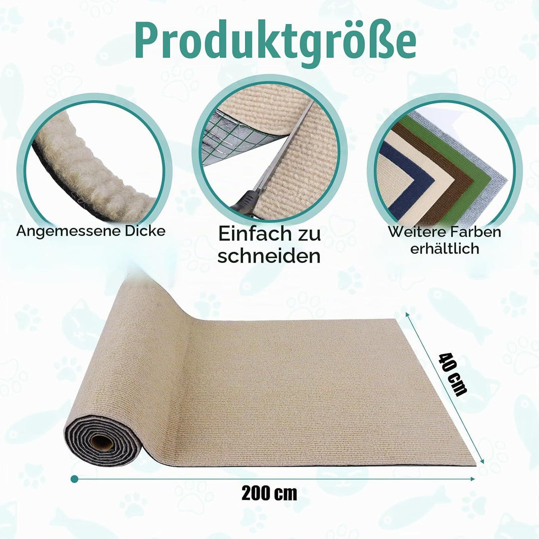 Kratzteppich selbstklebend Kratzmatte Katze Sofa Kratzbretter Katze Wand Kratzbrett Katzen Katzenwan