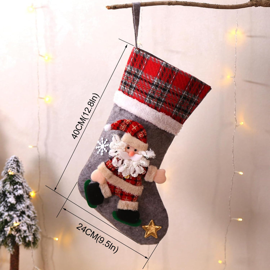 Weihnachtsstrumpf mit 4er, Grosse Nikolausstrumpf Kreative Puppe Weihnachtsstrümpfe Nikolausstiefel