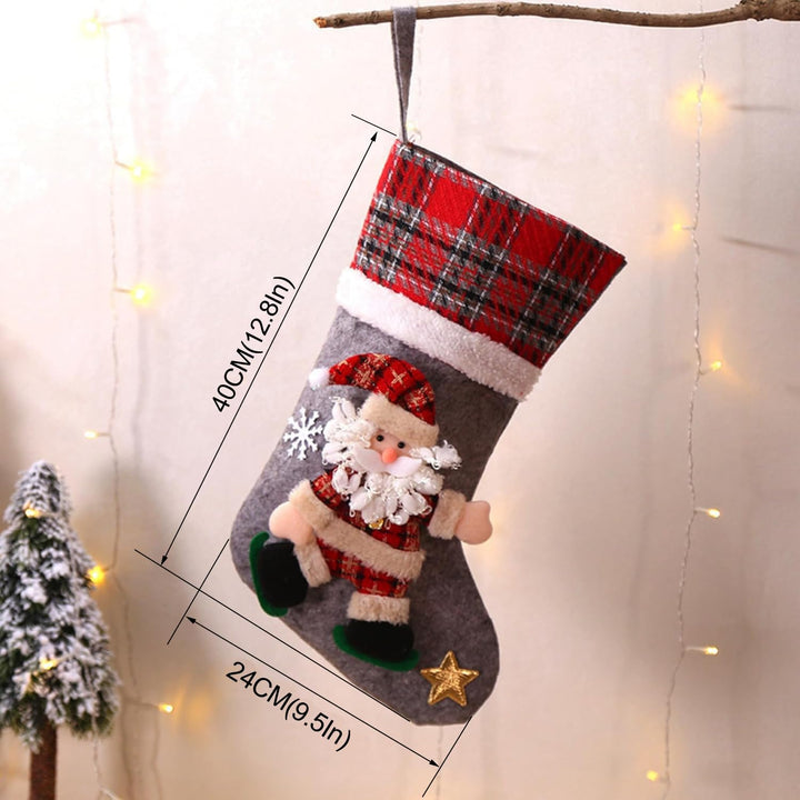 Weihnachtsstrumpf mit 4er, Grosse Nikolausstrumpf Kreative Puppe Weihnachtsstrümpfe Nikolausstiefel