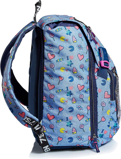 RUCKSACK SEVEN STARRY RAINBOW Backpack für Schule, Uni & Freizeit, Erweiterbarer Schulranzen, Geräum