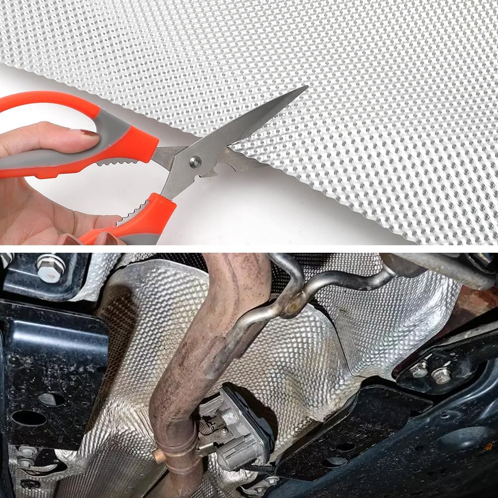 Hitzeschutz Hitzeblech Geprägte, 100 cm x 40 cm Hitzeschutzblech Aluminium Motorsport Isolierung, Hi