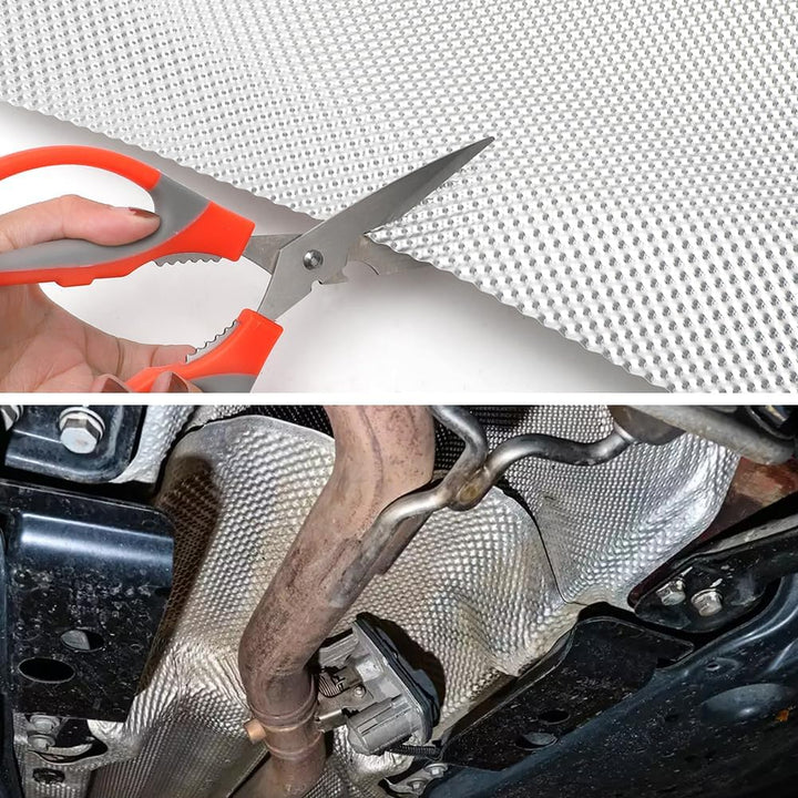 Hitzeschutz Hitzeblech Geprägte, 100 cm x 40 cm Hitzeschutzblech Aluminium Motorsport Isolierung, Hi