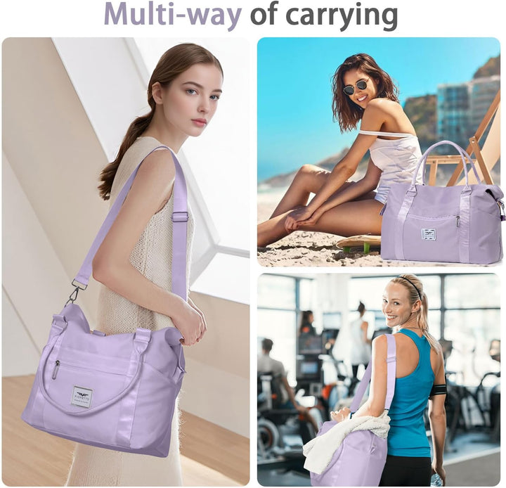 FIORETTO Damen Reisetasche Sporttasche Handgepäck Weekender Bag Schwimmtasche Wasserdicht Travel Bag