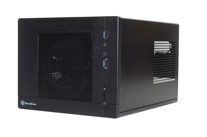 SilverStone SST-SG05BB-Lite - Sugo Mini-ITX kompaktes Cube Gehäuse, schwarz, Schwarz