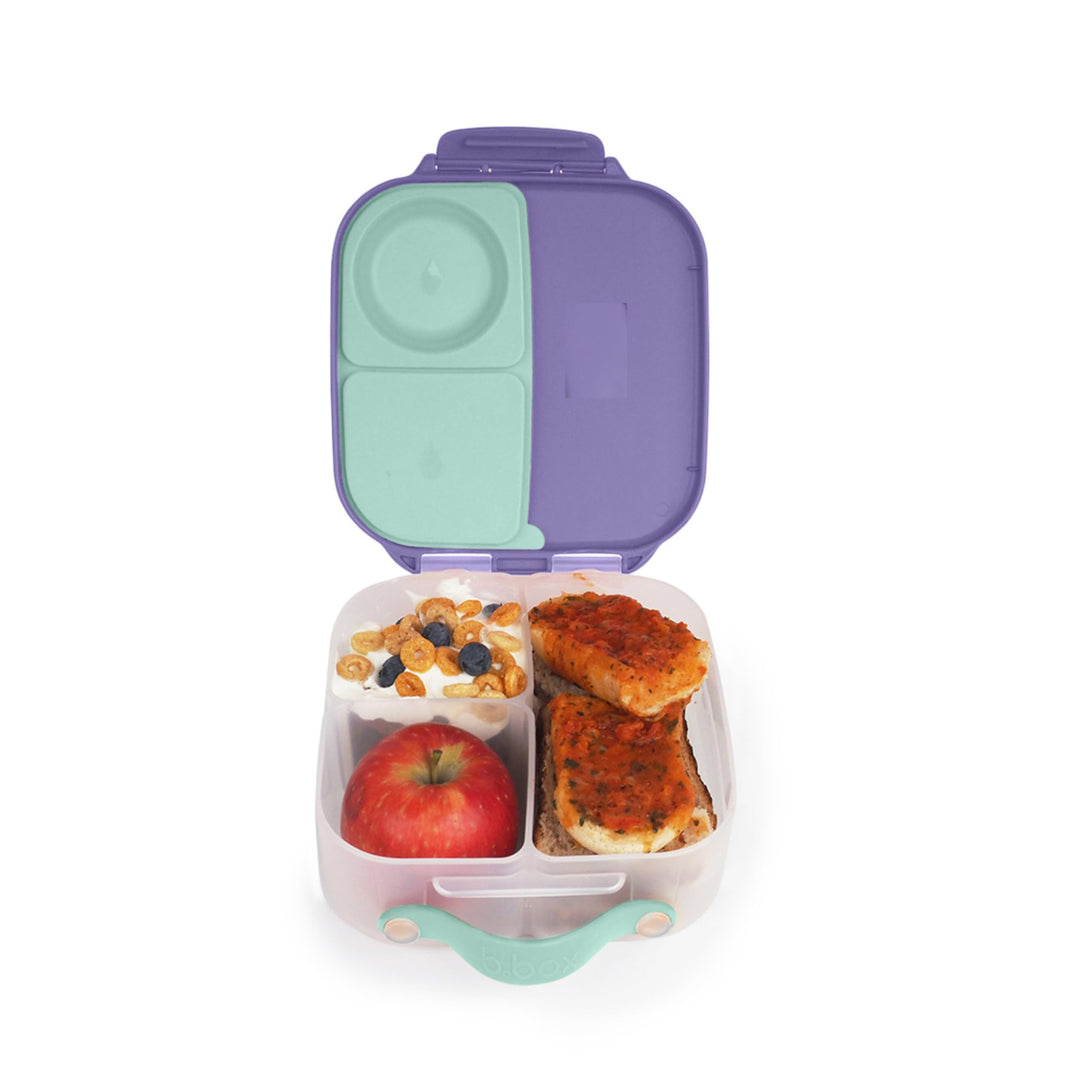 b.box Mini Brotdose für Kinder mit Fächern | Bento Box, 3 Fächer (2 Auslaufsicher) | Lunchbox für Ge