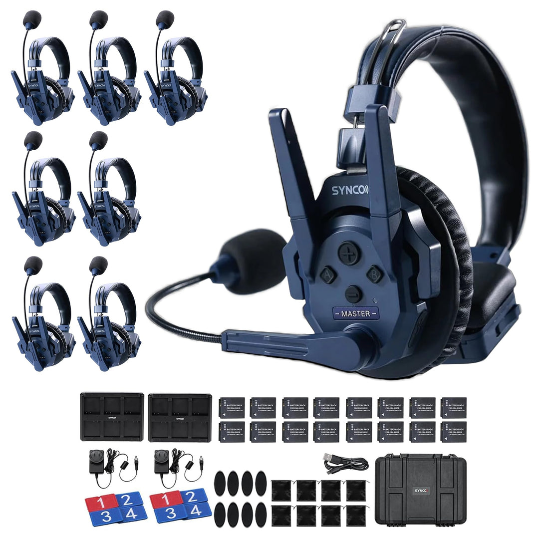 SYNCO Xtalk Master Wireless Intercom Headset System, 2,4 GHz Full-Duplex, 500 m Reichweite, Masterfr