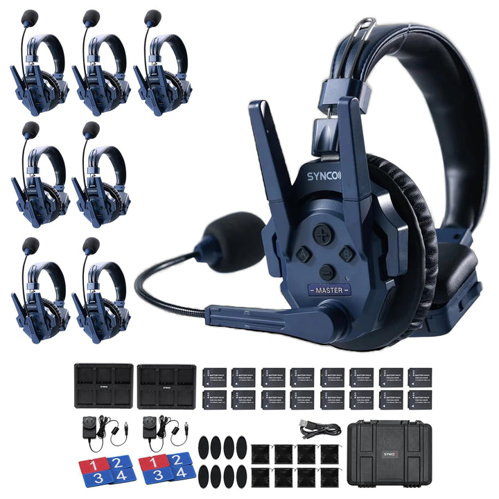 SYNCO Xtalk Master Wireless Intercom Headset System, 2,4 GHz Full-Duplex, 500 m Reichweite, Masterfr