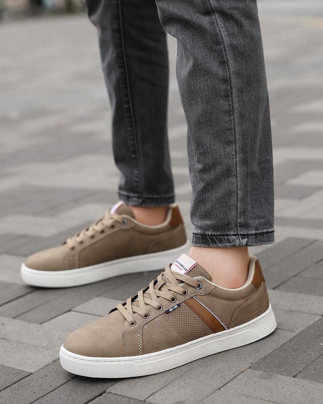 ARRIGO BELLO Herren Freizeitschuhe Schuhe Sneakers Wanderschuhe Leders Laufschuhe Leichtgewicht Outd