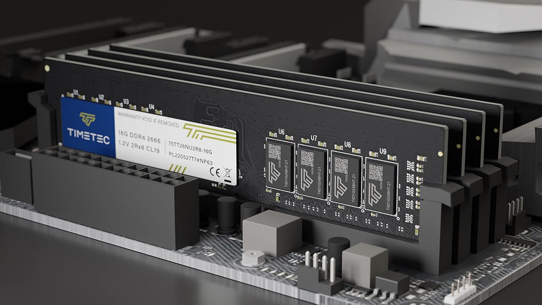 Timetec 16GB DDR4 2666MHz PC4-21300 Non-ECC Unbuffered 1.2V CL19 2Rx8 Dual Rank 288 Pin UDIMM Deskto