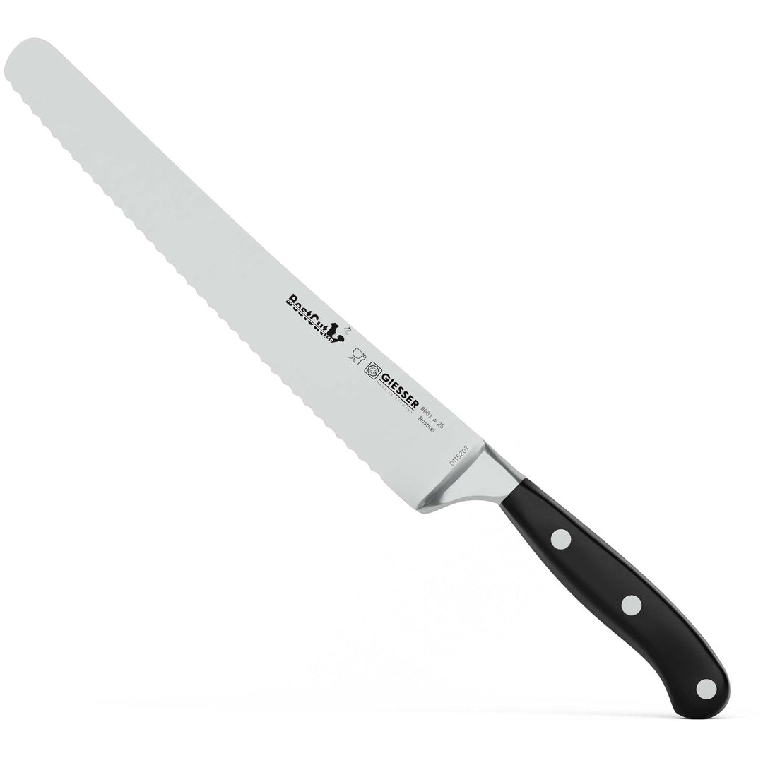 GIESSER seit 1776 - Made in Germany - scharfes Universalmesser geschmiedet 25 cm Wellenschliff BestC