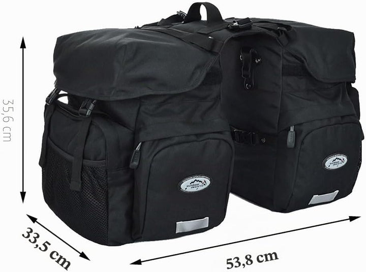 50L Fahrradtaschen Gepäckträger, Wasserdichte Fahrradtaschen aus Hochdichtem 600D Polyester für Daue