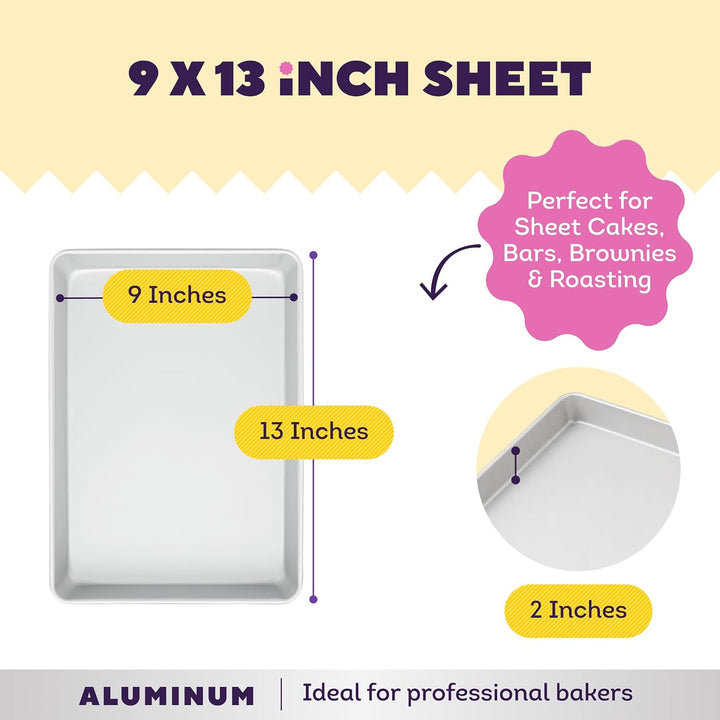 Wilton Performance Aluminium-Pfannen, 22,9 x 33 cm, Viertelblech, Kuchen-Backform 9 by 13 by 2-Inch,