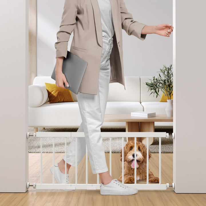 Hundegitter für den Innenbereich, 45,7 cm - 114,3 cm, verstellbar, extra breit, Metall, kurzes Hunde