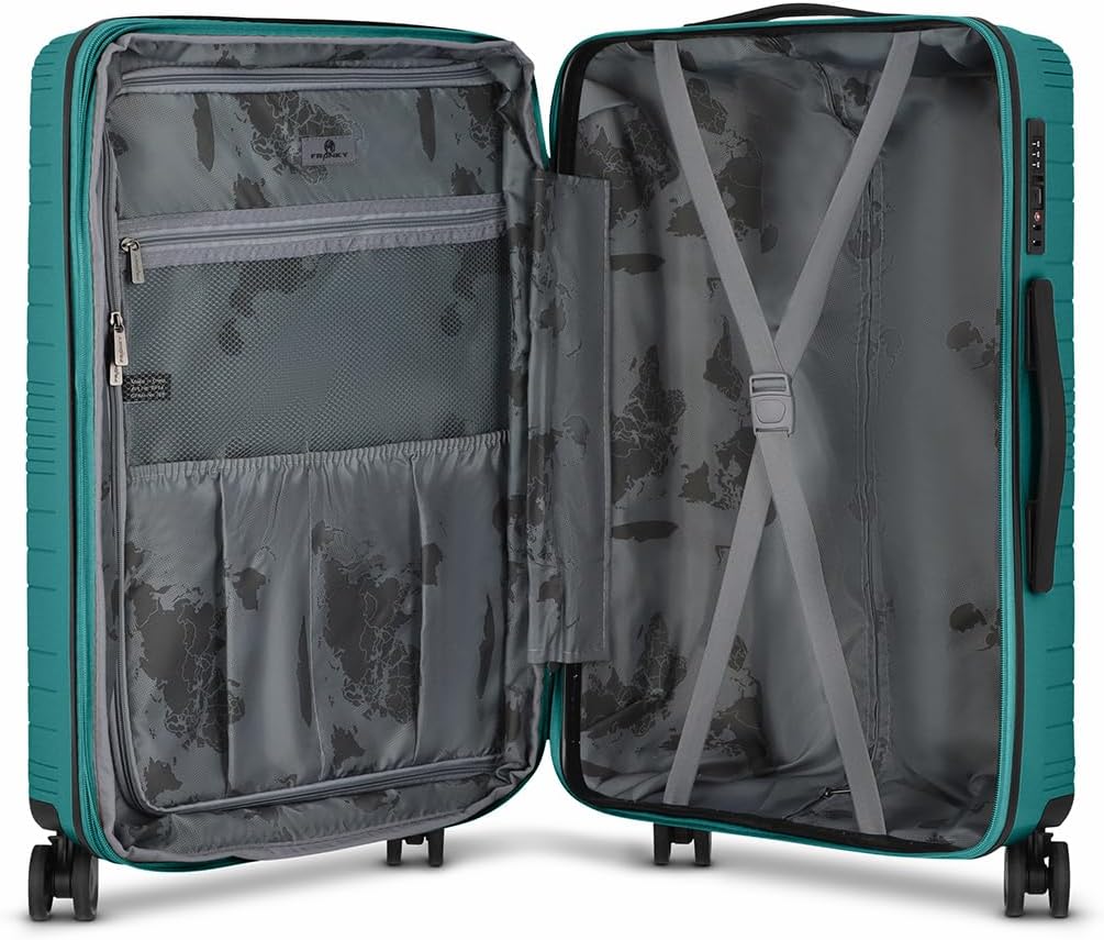 Franky Dallas 3.0 Hartschalen-Trolley mit 4 Rollen Koffer Set 3 Teilig | Ausgestattet mit TSA-Schlos